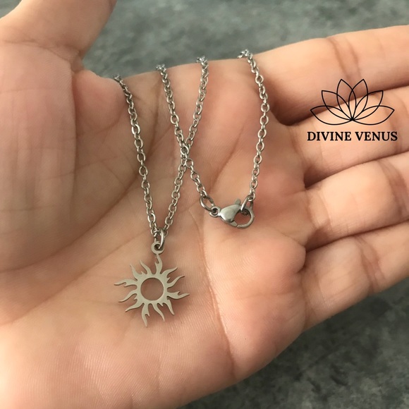 Sun Necklace | Stainless Steel - Picture 3 of 6